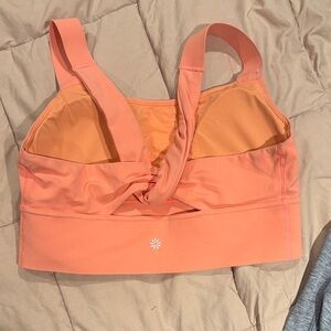 Athleta Twist-Front Sports Bra - Peach